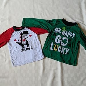 Boy Valentine's Day and St Patrick's Day T-shirt